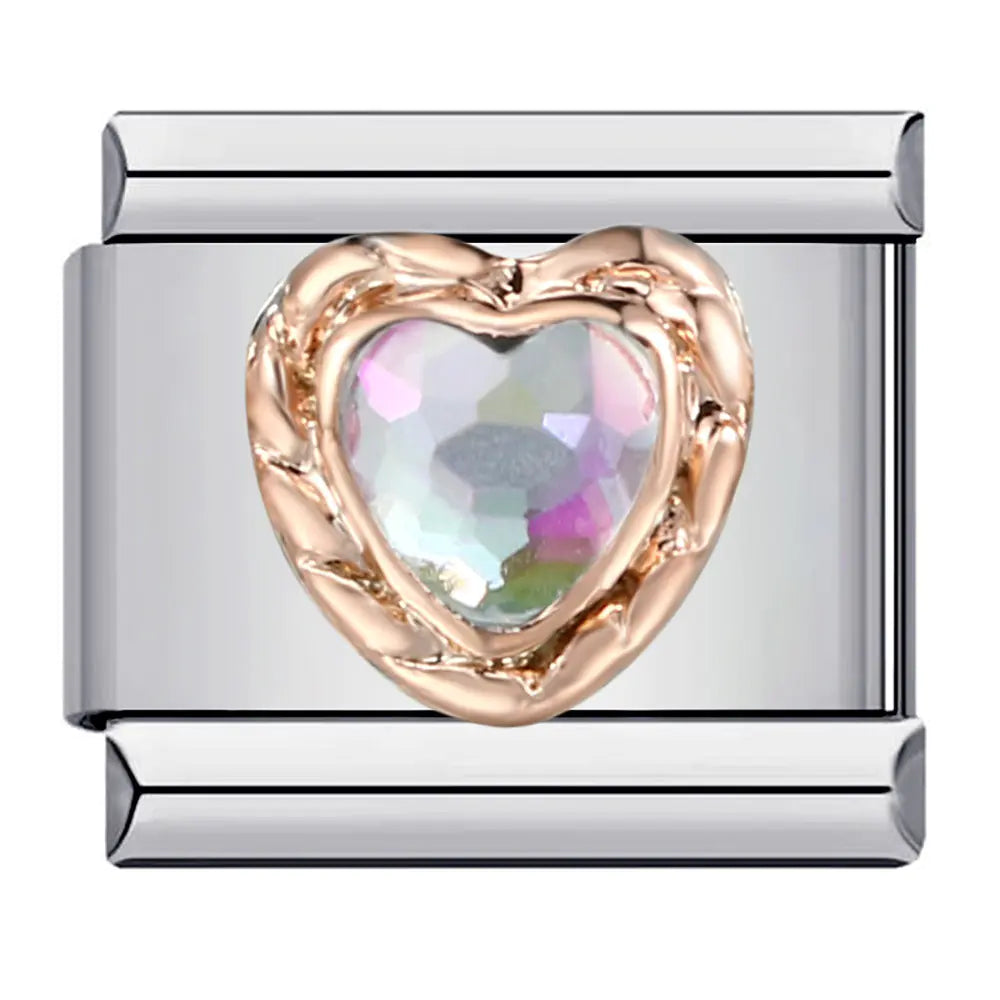 Piedra del amor minimalista para pulsera italiana