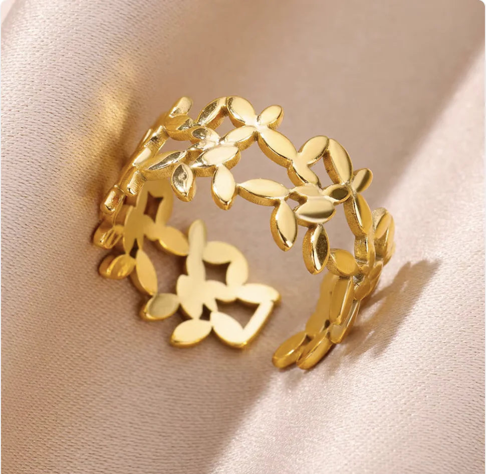 Anillo Floral Ajustable Diseño